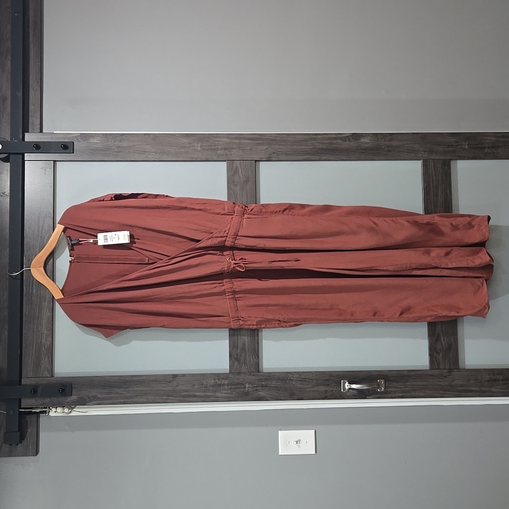 Eileen Fisher Russet Wide Leg Jumpsuit NWT Size 1X - Picture 2 of 7